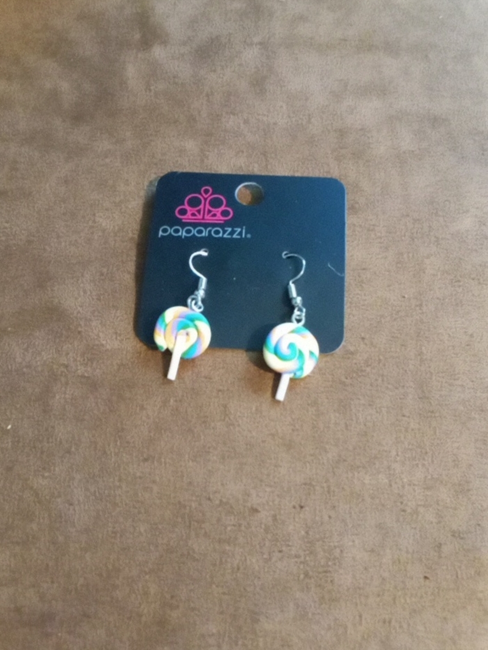 paparazzi Multicolor Swirl Lollipop Dangle Earrings